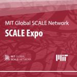 abstract background with the event title